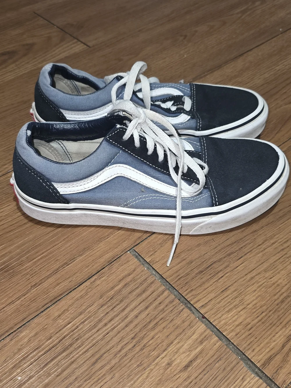 Vans Two-Tone Navy and Light Blue Low-Top Sneakers
